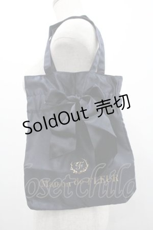 画像: Maison de FLEUR / 2WAYリボンバッグ  ネイビー I-26-02-01-098-LO-BG-SA-ZI