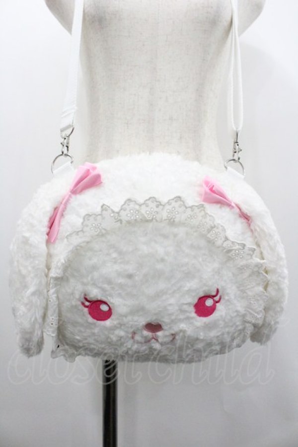 画像2: BABY,THE STARS SHINE BRIGHT / うさくみゃちゃんのおかおBag  白 I-26-02-01-100-BA-BG-TE-ZI (2)