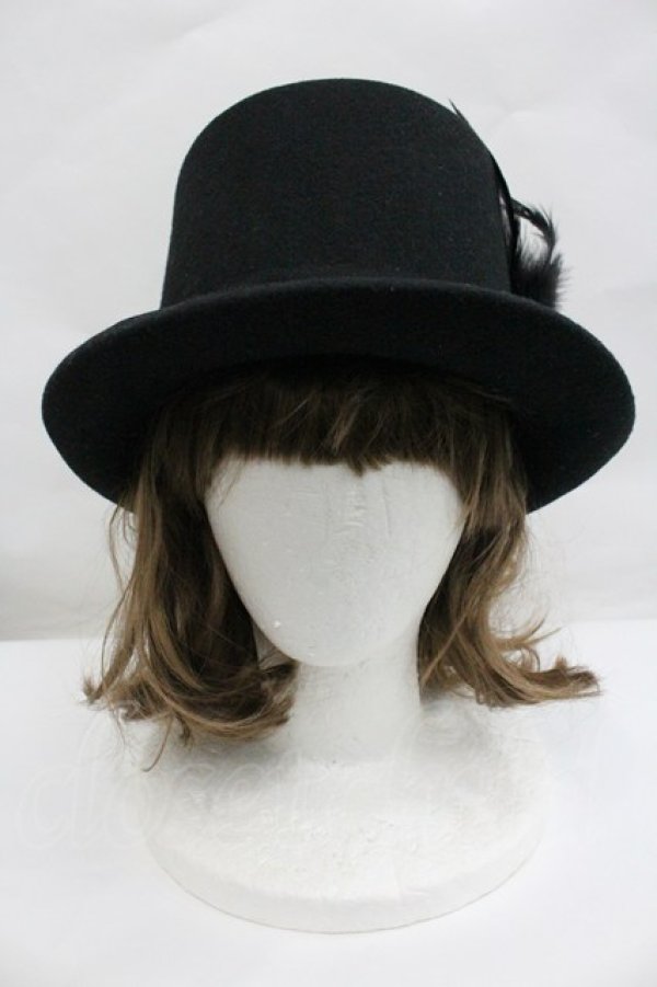 画像2: GOTHPUNKその他(買取対象外) / エンブレム刺繍シルクハット  黒Ｘシルバー I-26-02-01-102-PU-AC-SA-ZI (2)