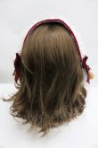画像3: ATELIER MELANCHOLIA / レース別珍ヘッドドレス  ボルドーＸ白 I-26-02-01-105-EL-AC-SA-ZI (3)