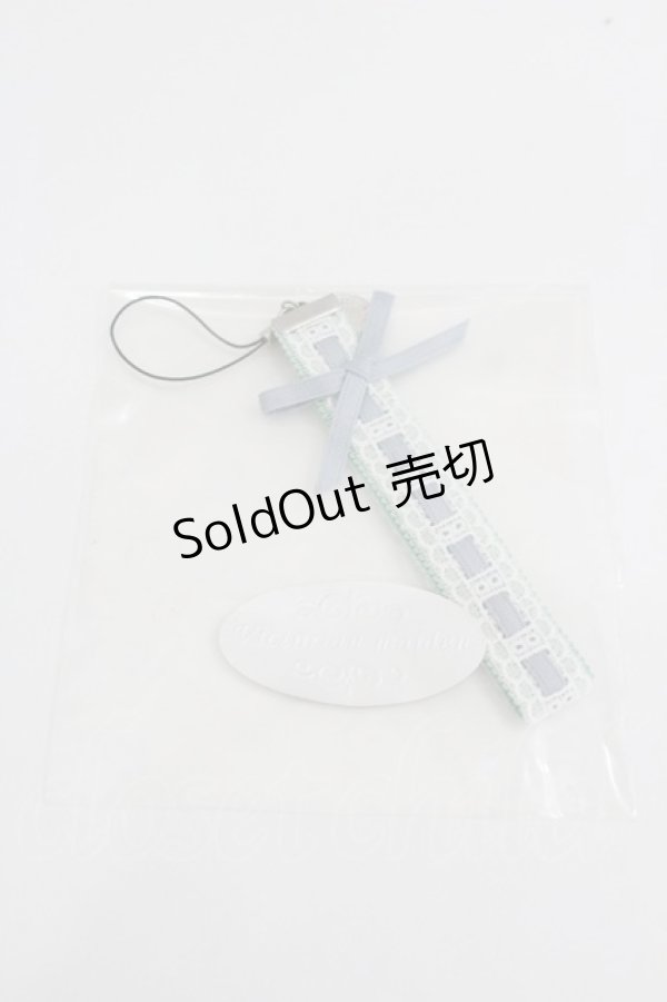 画像1: Victorian maiden / レースリボンストラップ  白Ｘミント I-26-02-01-108-CL-ZA-SA-ZI (1)