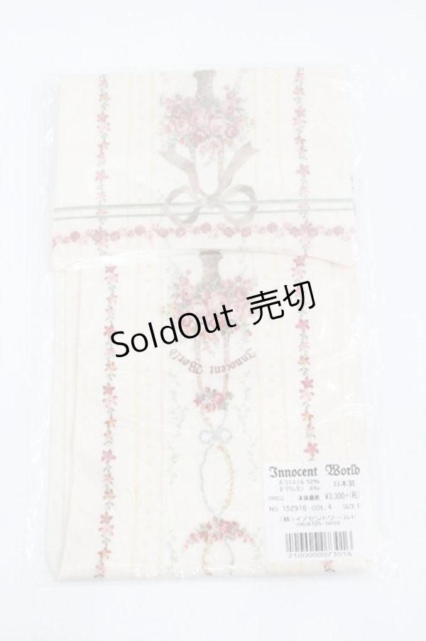 画像2: Innocent World / 邸宅の薔薇オーバーニー  アイボリー I-26-02-01-116-IW-ZA-SA-ZI (2)