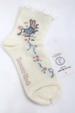 画像2: Innocent World / ピーターラビット  クルー丈ソックス  キナリ×サックス I-26-02-01-117-IW-ZA-SA-ZI (2)