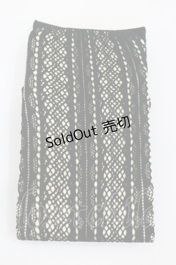 画像1: MARBLE / 編みタイツ  黒 I-26-02-01-124-GO-ZA-SA-ZI (1)