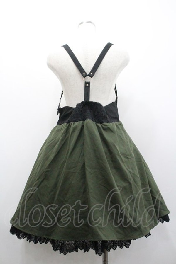 画像2: Amavel / Noir Romantiqueハーネスベルト風スカート  カーキＸ黒 I-26-02-01-014-CA-SK-SA-ZI (2)