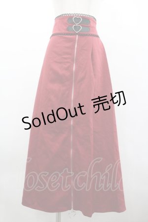 画像: DearMyLove / バックルハートジップスカパン 5L ボルドー I-26-02-01-021-0-PA-SA-ZI