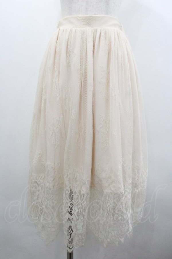 画像1: An MILLE / レーススカート  アイボリー I-26-02-01-003-EL-SK-SA-ZI (1)