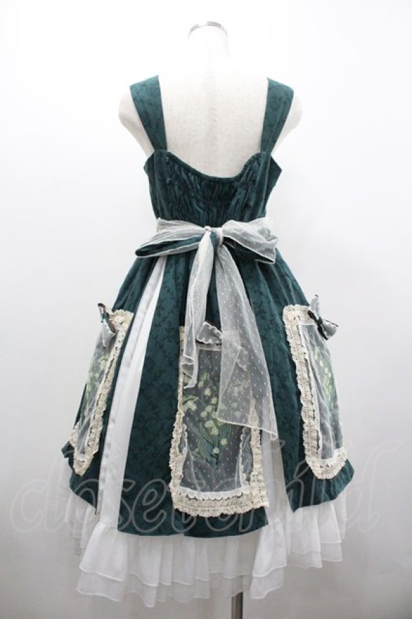 画像2: 嬰梵塔.Infanta / 鈴蘭刺繍ジャンパースカート L グリーン I-26-02-01-030-LO-OP-SA-ZI (2)
