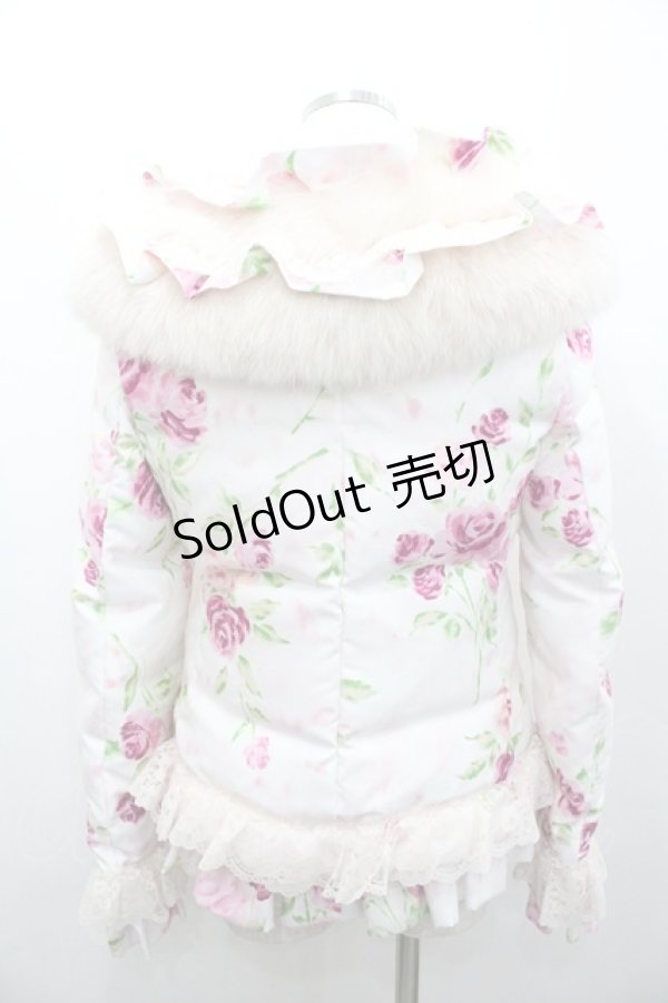 画像3: JESUS DIAMANTE / ファー付アントワーヌダウン 38 復活ぼかしバラ柄 I-26-02-06-033-JE-JA-AS-ZI (3)