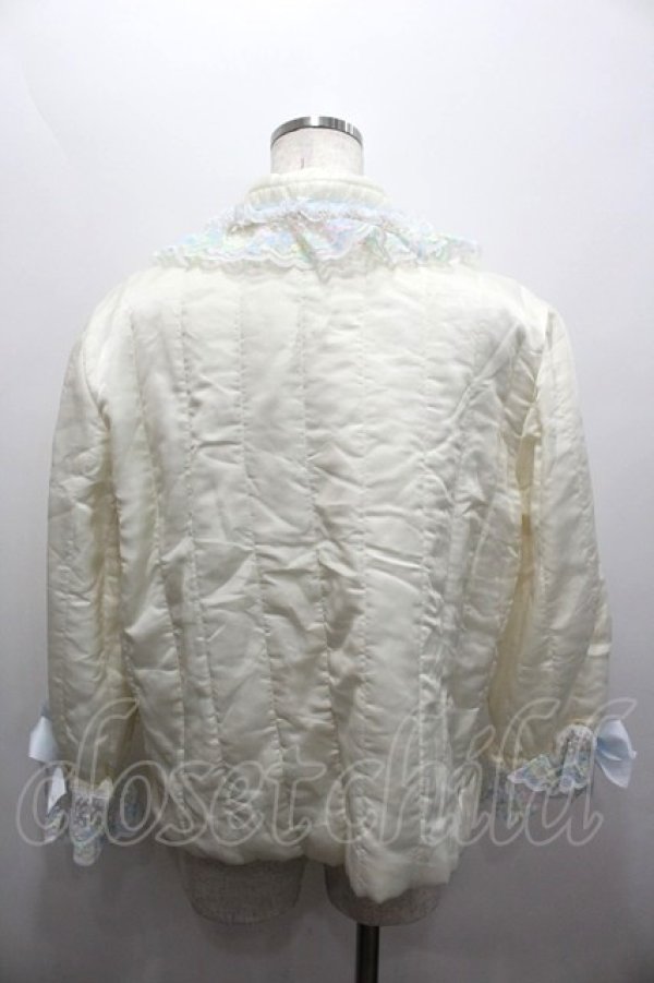 画像4: Nile Perch / カラフルフラワーレースジャケット  アイボリーＸ青 I-26-02-06-036-LO-JA-SA-ZI (4)