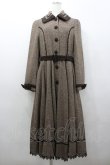 画像1: Innocent World / ヘリンボーンコートドレス  ブラウン I-26-02-06-037-IW-CO-SA-ZI (1)
