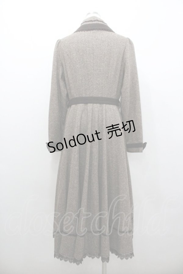 画像3: Innocent World / ヘリンボーンコートドレス  ブラウン I-26-02-06-037-IW-CO-SA-ZI (3)