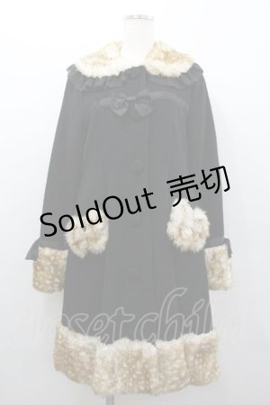 画像: BABY,THE STARS SHINE BRIGHT / BABYレオパードコート  黒 I-26-02-06-041-BA-CO-SA-ZI