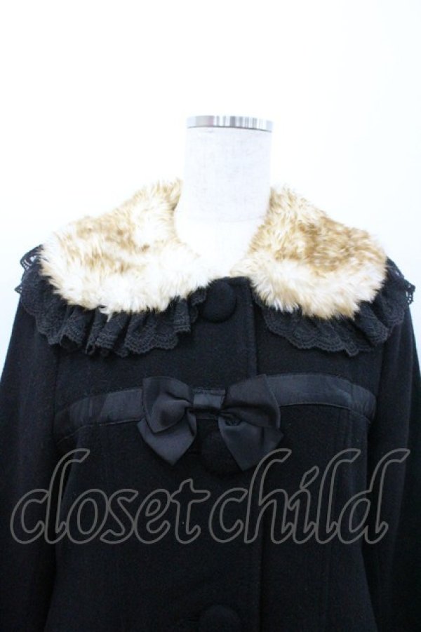 画像2: BABY,THE STARS SHINE BRIGHT / BABYレオパードコート  黒 I-26-02-06-041-BA-CO-SA-ZI (2)