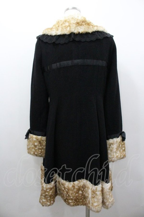 画像3: BABY,THE STARS SHINE BRIGHT / BABYレオパードコート  黒 I-26-02-06-041-BA-CO-SA-ZI (3)