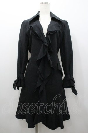 画像: INGEBORG / フリルスプリングコート 13号 ブラック I-26-02-06-043-LO-CO-SA-ZI