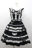 画像1: BABY,THE STARS SHINE BRIGHT / Rose Lace Rococoジャンパースカート  黒Ｘ白 I-26-02-06-044-BA-OP-SA-ZI (1)