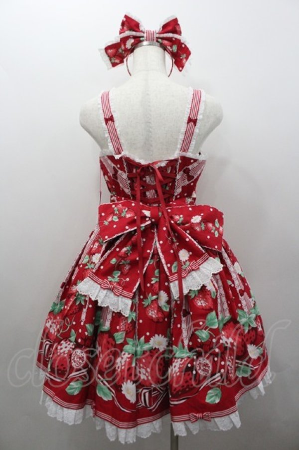 画像3: Angelic Pretty / 摘みたていちごジャンパースカートSet  赤 I-26-02-06-048-AP-OP-SA-ZI (3)