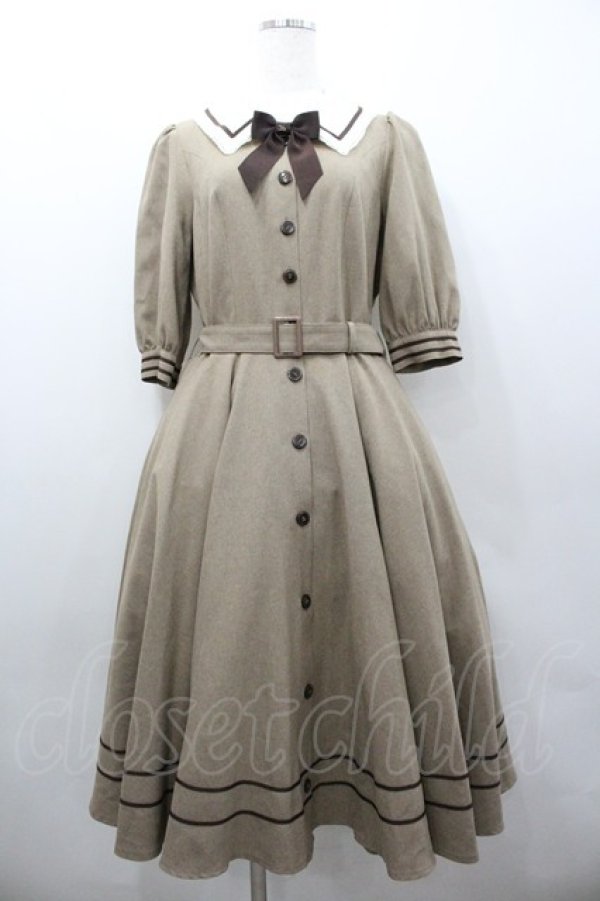 画像1: Innocent World / エレノアワンピース L モカＸショコラ I-26-02-06-049-IW-OP-SA-ZI (1)