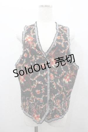 画像: PINK HOUSE / パッションローズ柄ビスチェ  ブラック I-26-02-06-006-LO-TO-SA-ZI