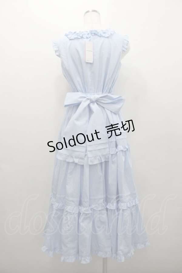 画像2: Chalmiere / フリルロングジャンスカ M サックス I-26-02-06-055-0-OP-AS-ZI (2)