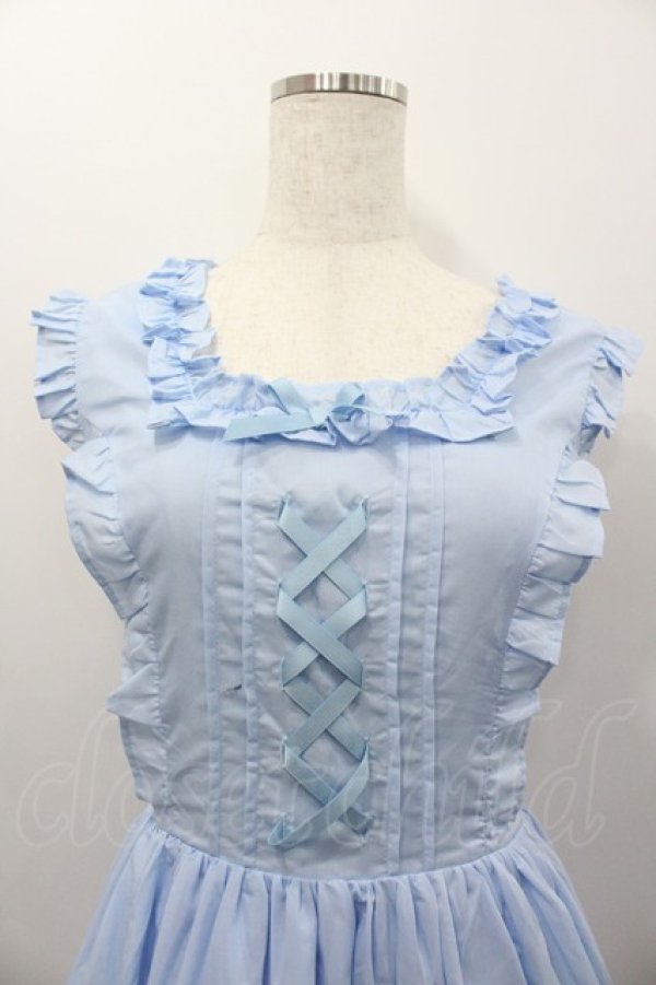 画像3: Chalmiere / フリルロングジャンスカ M サックス I-26-02-06-055-0-OP-AS-ZI (3)