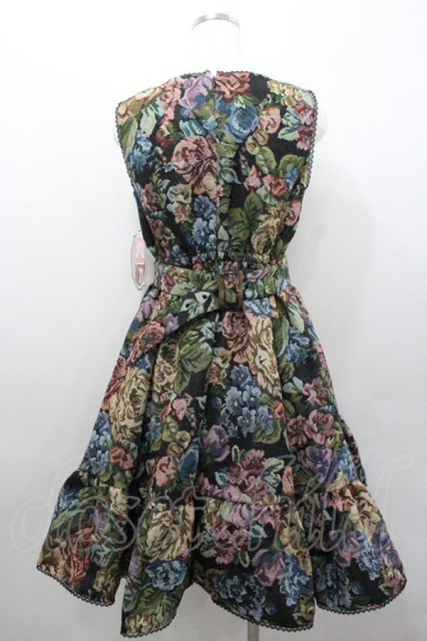 画像3: Kurumi Collaboration / TT*KRMゴブランジャンパースカート L 黒 I-26-02-06-057-EL-OP-AS-ZI (3)