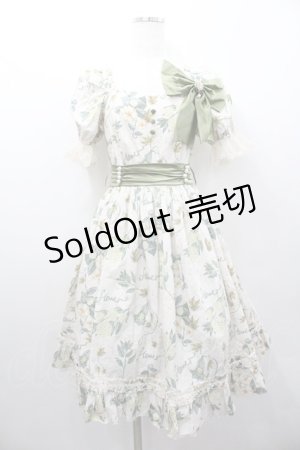 画像: Hoshibako Works / Camellia and Pearl プリントワンピース  オフホワイト I-26-02-06-058-LO-OP-HR-ZI