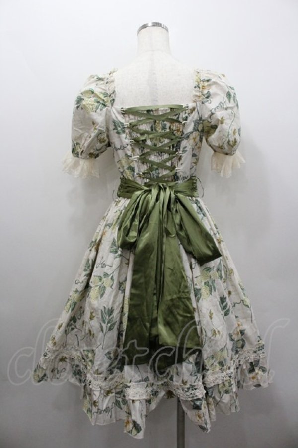 画像4: Hoshibako Works / Camellia and Pearl プリントワンピース  オフホワイト I-26-02-06-058-LO-OP-HR-ZI (4)