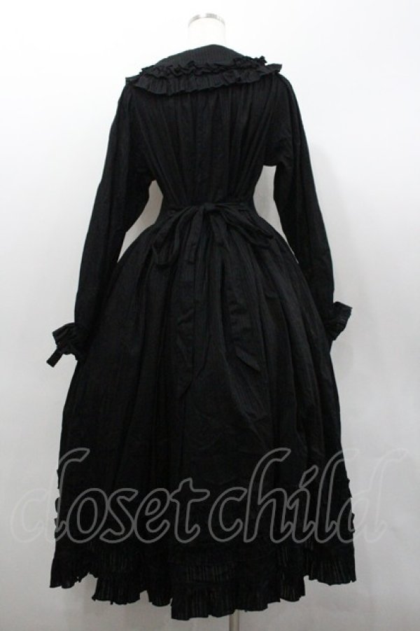 画像4: Physical Drop / 大衿フリルワンピース  黒 I-26-02-06-062-LO-OP-SA-ZI (4)