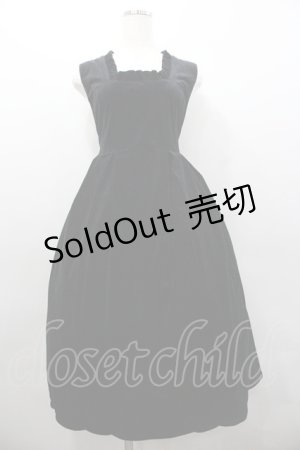 画像: Physical Drop / 別珍ノースリーブワンピース  黒 I-26-02-06-063-LO-OP-SA-ZI