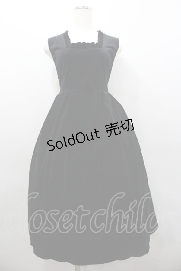 画像1: Physical Drop / 別珍ノースリーブワンピース  黒 I-26-02-06-063-LO-OP-SA-ZI (1)