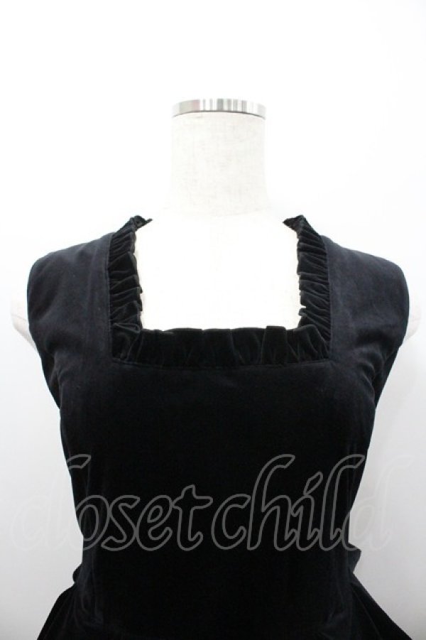 画像2: Physical Drop / 別珍ノースリーブワンピース  黒 I-26-02-06-063-LO-OP-SA-ZI (2)