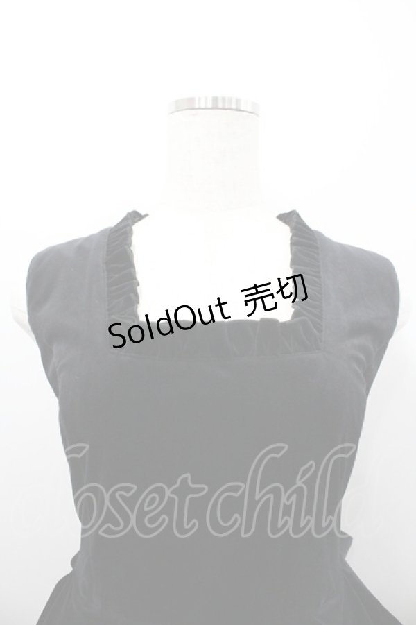 画像2: Physical Drop / 別珍ノースリーブワンピース  黒 I-26-02-06-063-LO-OP-SA-ZI (2)