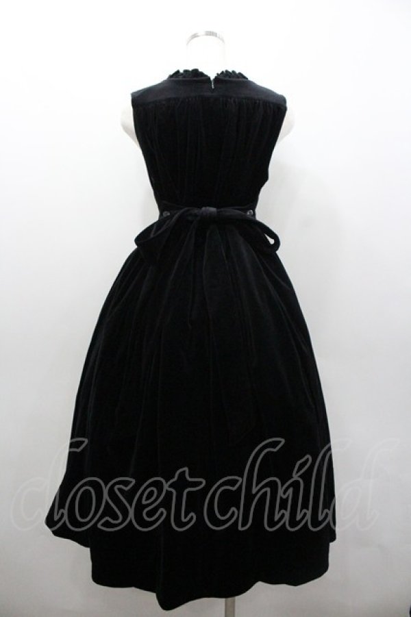 画像3: Physical Drop / 別珍ノースリーブワンピース  黒 I-26-02-06-063-LO-OP-SA-ZI (3)