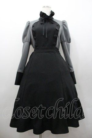 画像: MIHO MATSUDA / ワンピース・シセロ  黒ｘグレー I-26-02-06-064-GO-OP-HR-ZI