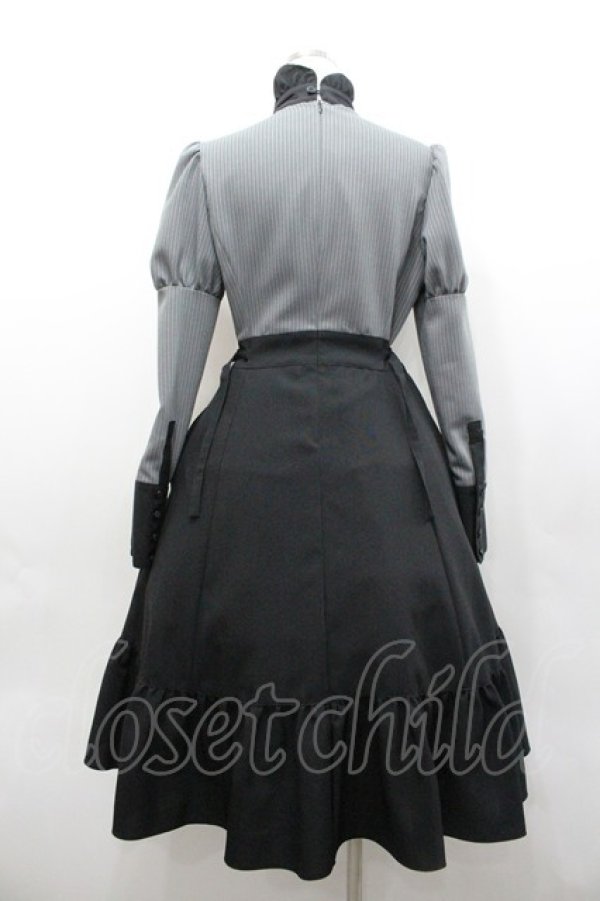 画像3: MIHO MATSUDA / ワンピース・シセロ  黒ｘグレー I-26-02-06-064-GO-OP-HR-ZI (3)