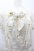 画像2: INGEBORG / 百合&ドット柄半袖ワンピース  アイボリー I-26-02-06-069-LO-OP-SA-ZI (2)