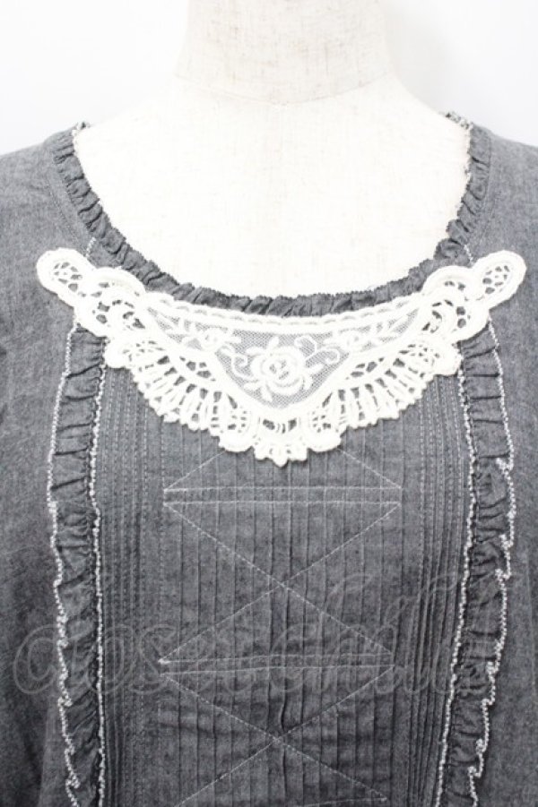 画像3: PINK HOUSE / ダンガリー半袖ワンピース  シャンブレー I-26-02-06-071-LO-OP-SA-ZI (3)