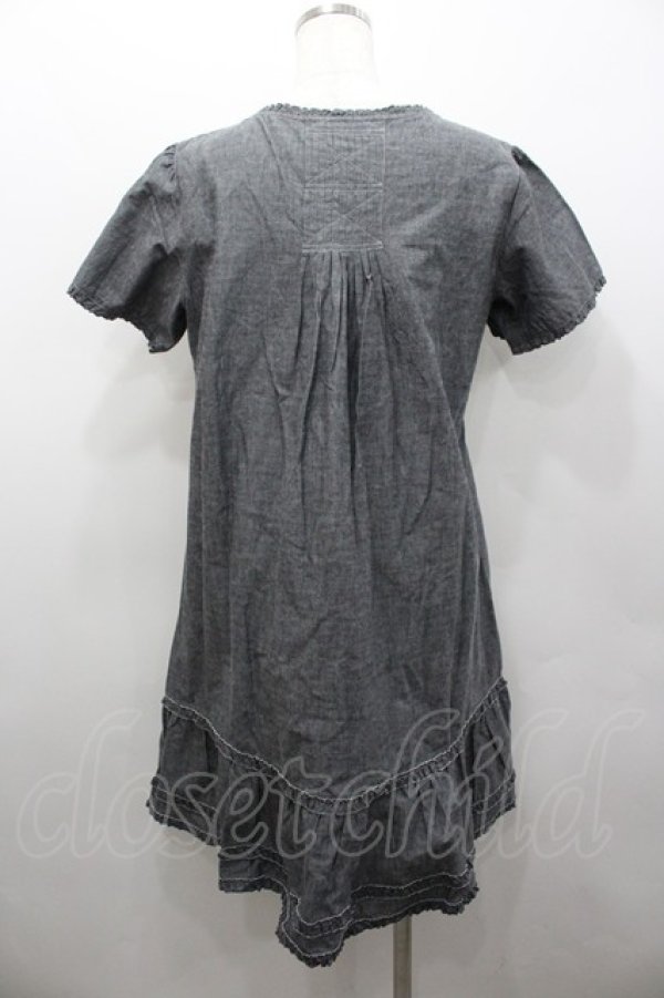 画像4: PINK HOUSE / ダンガリー半袖ワンピース  シャンブレー I-26-02-06-071-LO-OP-SA-ZI (4)