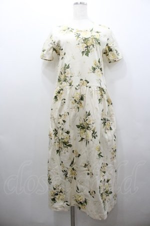 画像: INGEBORG / 花柄半袖カットソーワンピース  アイボリー I-26-02-06-072-LO-OP-SA-ZI