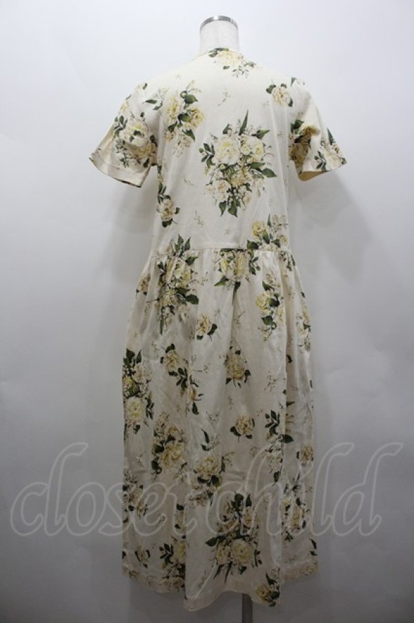 画像3: INGEBORG / 花柄半袖カットソーワンピース  アイボリー I-26-02-06-072-LO-OP-SA-ZI (3)