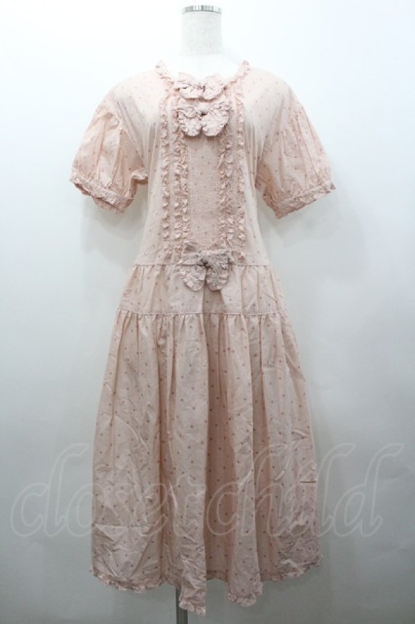 画像1: PINK HOUSE / 水玉プリントワンピース  ピンク I-26-02-06-074-LO-OP-TE-ZI (1)