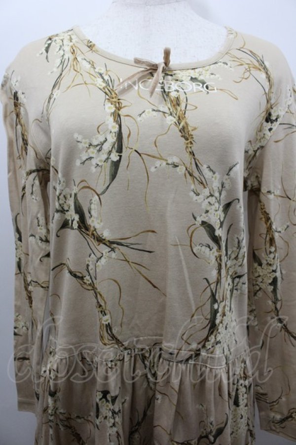 画像2: INGEBORG / 鈴蘭柄カットワンピース  ベージュ I-26-02-06-076-LO-OP-SA-ZI (2)