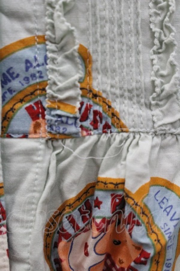 画像4: PINK HOUSE / キューピーワッペン柄半袖前開きワンピース  ライトブルー I-26-02-06-077-LO-OP-SA-ZI (4)