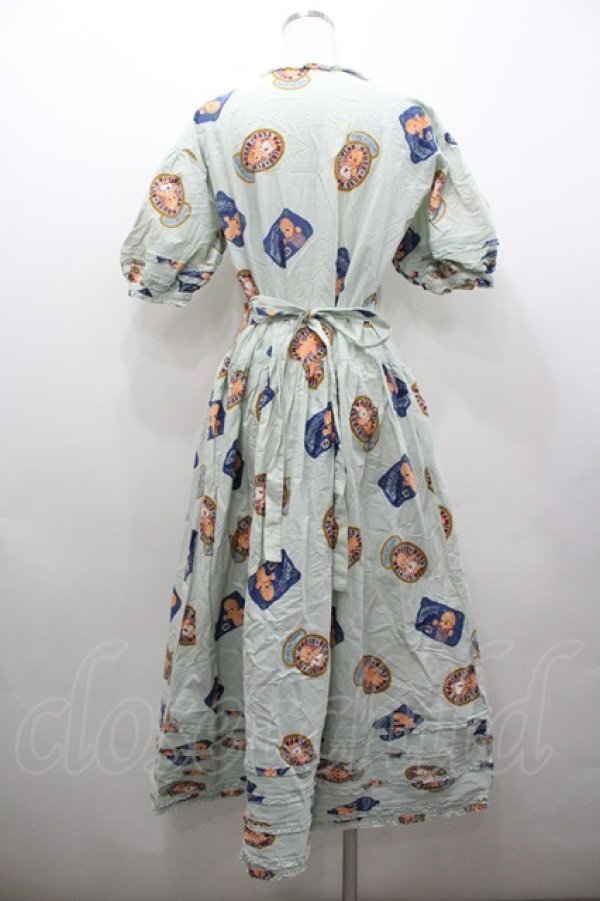 画像5: PINK HOUSE / キューピーワッペン柄半袖前開きワンピース  ライトブルー I-26-02-06-077-LO-OP-SA-ZI (5)