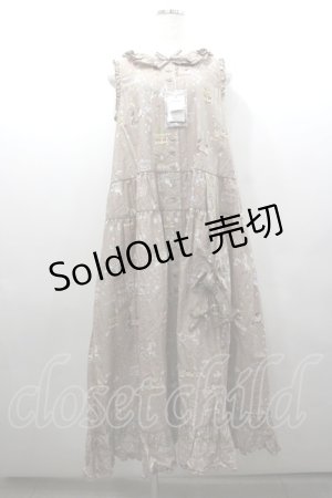 画像: PINK HOUSE / メリーゴウランドプリントノースリーブワンピース  モカ I-26-02-06-079-LO-OP-SA-ZI