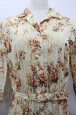 画像2: INGEBORG / 花柄ベルト付き5分袖ワンピース  キナリ I-26-02-06-080-LO-OP-SA-ZI (2)
