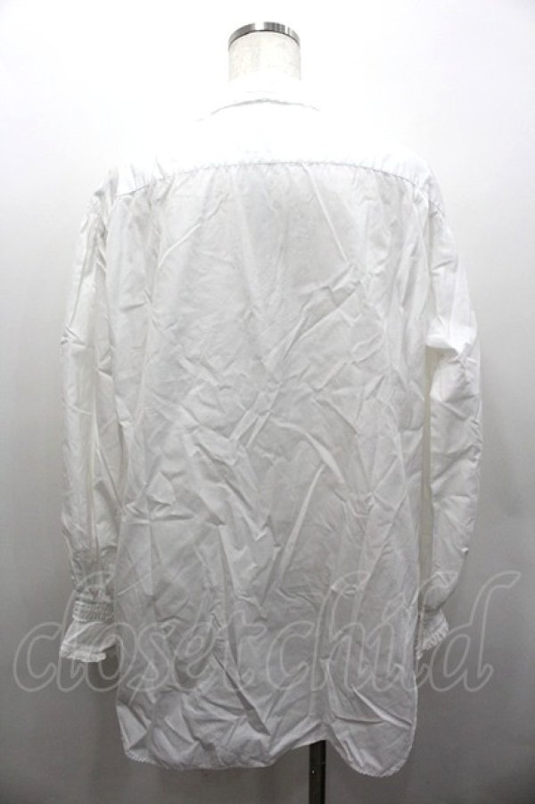 画像4: PINK HOUSE / フロントピンタック&ピコフリル襟長袖ブラウス  白 I-26-02-06-008-LO-BL-SA-ZI (4)