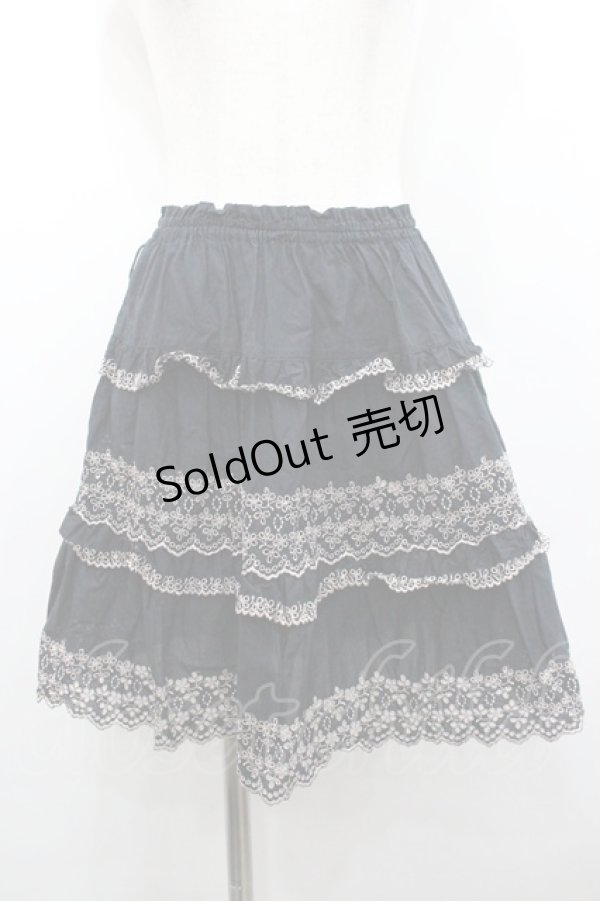 画像1: PINK HOUSE / レースミニスカート  ブラック I-26-02-06-086-LO-SK-SA-ZI (1)